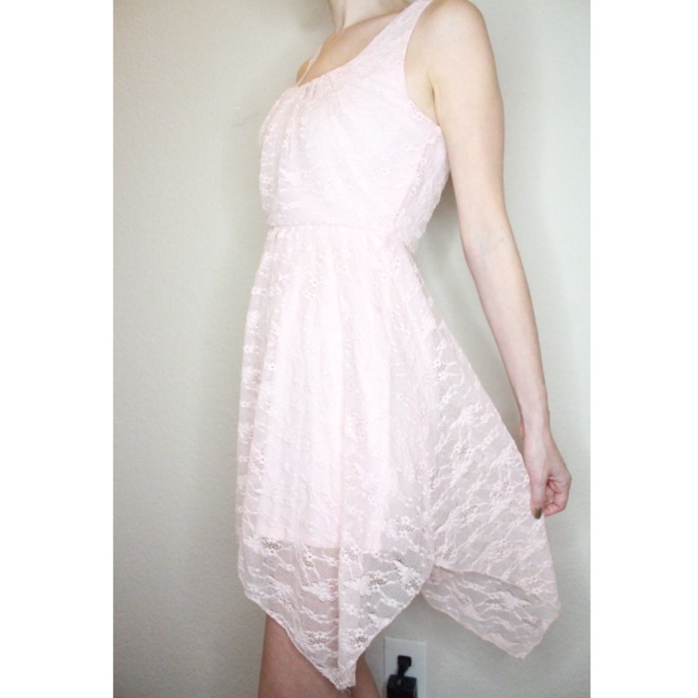 Lily Rose Floral Lace Light Pink Dress